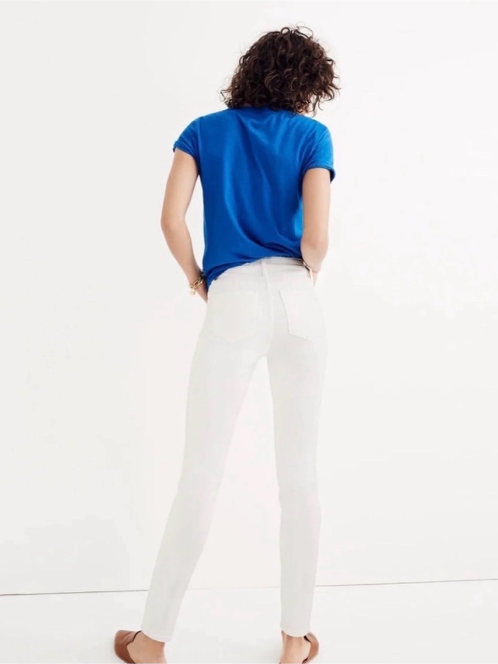Madewell 9” High Riser Skinny Skinny Jean white - size 30 Tall - Picture 2 of 8